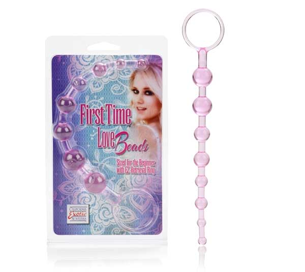 Купить Розовая анальная цепочка First Time Love Beads в Москве.