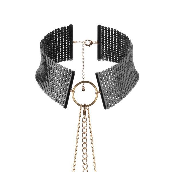 Купить Чёрный ошейник с цепочками Desir Metallique Collar в Москве.