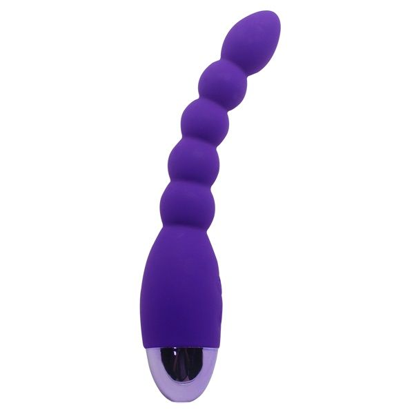 Купить Фиолетовый анальный вибростимулятор Lovers Beads - 19 см. в Москве.