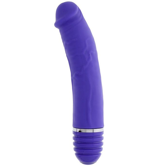 Купить Фиолетовый вибратор-реалистик PURRFECT SILICONE VIBRATOR 6INCH PURPLE в Москве.