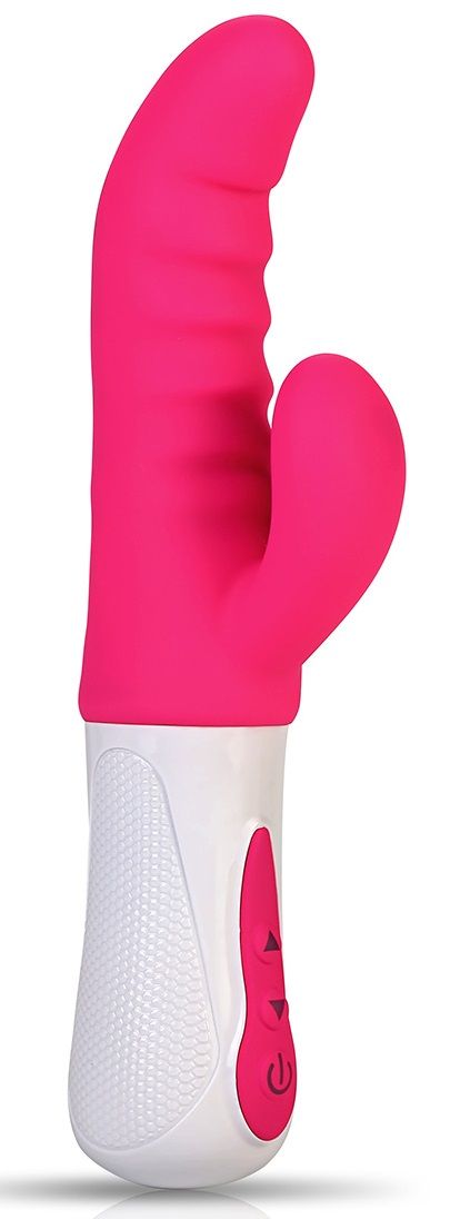 Купить Ярко-розовый стимулятор-кролик Punch G - 23,7 см. в Москве.