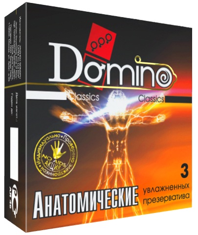Купить Презервативы анатомической формы Domino  Анатомические  - 3 шт. в Москве.