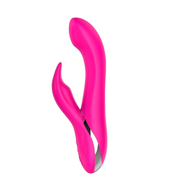 Купить Розовый вибратор NAGHI NO.19 RECHARGEABLE DUO VIBRATOR со стимулятором клитора в Москве.