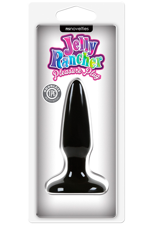 Купить Чёрная анальная мини-пробка Jelly Rancher Pleasure Plug Mini - 8,1 см. в Москве.