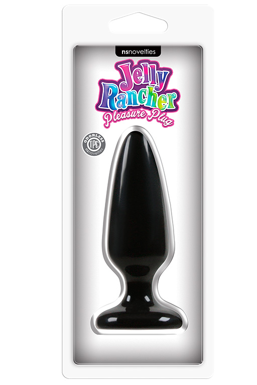 Купить Средняя черная анальная пробка Jelly Rancher Pleasure Plug Medium - 12,7 см. в Москве.