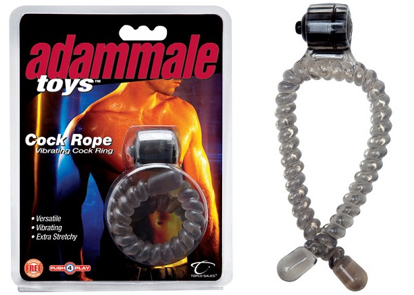 Купить Эрекционное лассо с вибрацией Adam Male Toys Cock Rope в Москве.