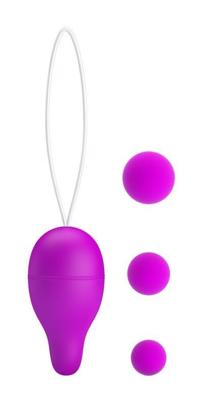 Купить Лиловое вагинальное яйцо с утяжеляющими шариками Kegel Ball в Москве.