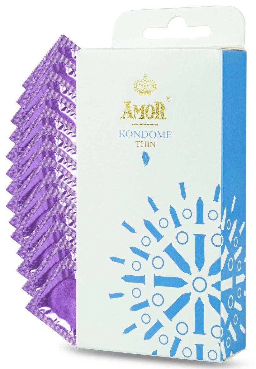 Купить Супертонкие презервативы AMOR Thin - 12 шт. в Москве.