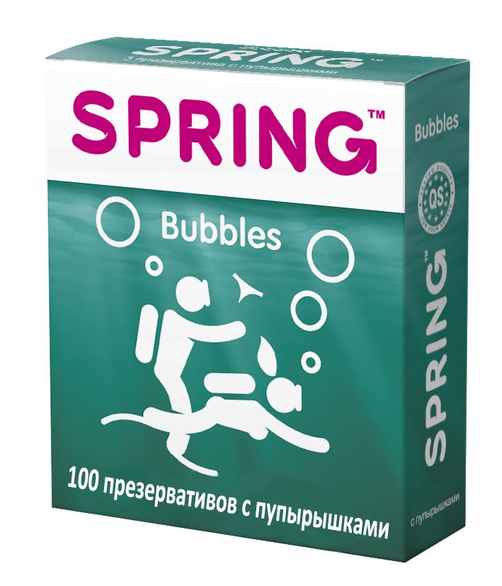 Купить Презервативы SPRING BUBBLES с пупырышками - 100 шт. в Москве.