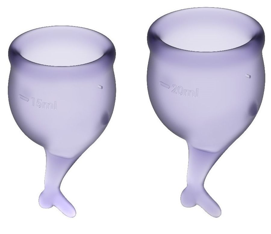Купить Набор фиолетовых менструальных чаш Feel secure Menstrual Cup в Москве.