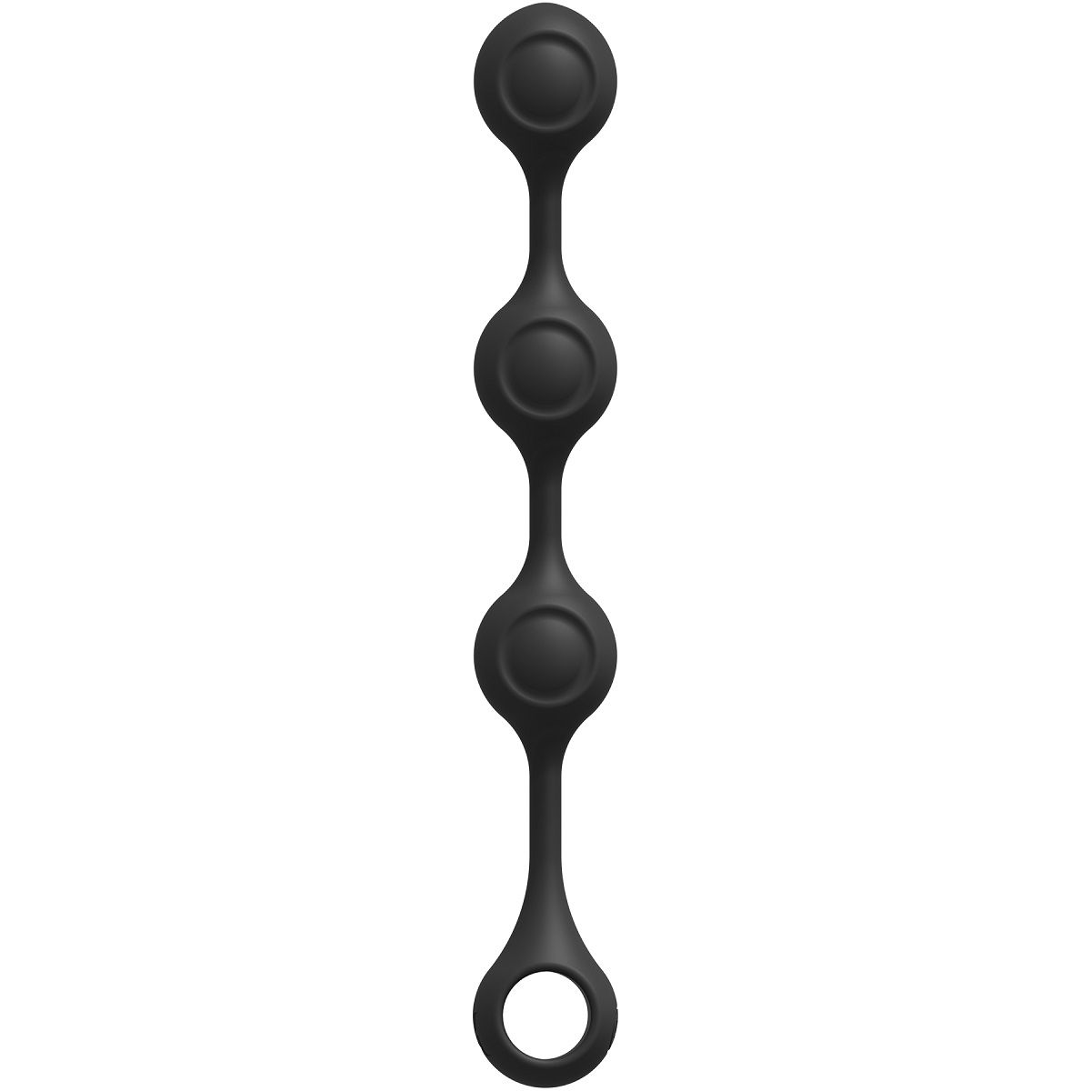 Купить Черные утяжеленные анальные шарики Anal Essentials Weighted Silicone Anal Balls - 34,3 см. в Москве.