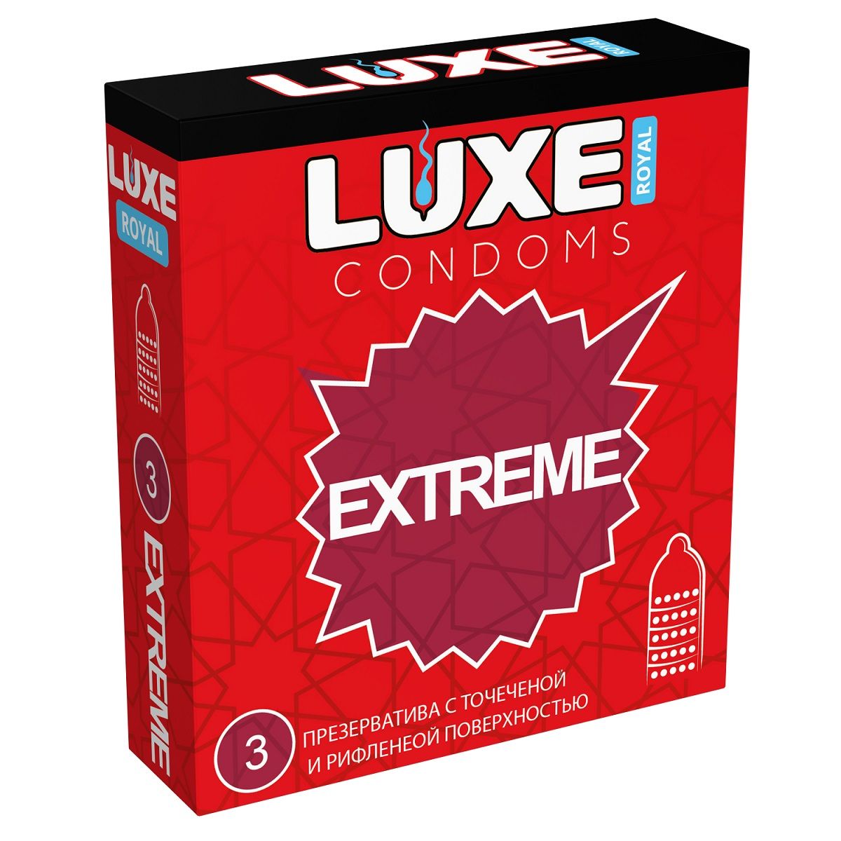 Купить Текстурированные презервативы LUXE Royal Extreme - 3 шт. в Москве.
