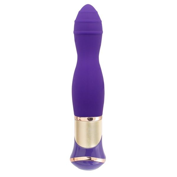 Купить Фиолетовый вибратор с ротацией ECSTASY Deluxe Rippled Vibe - 20 см. в Москве.