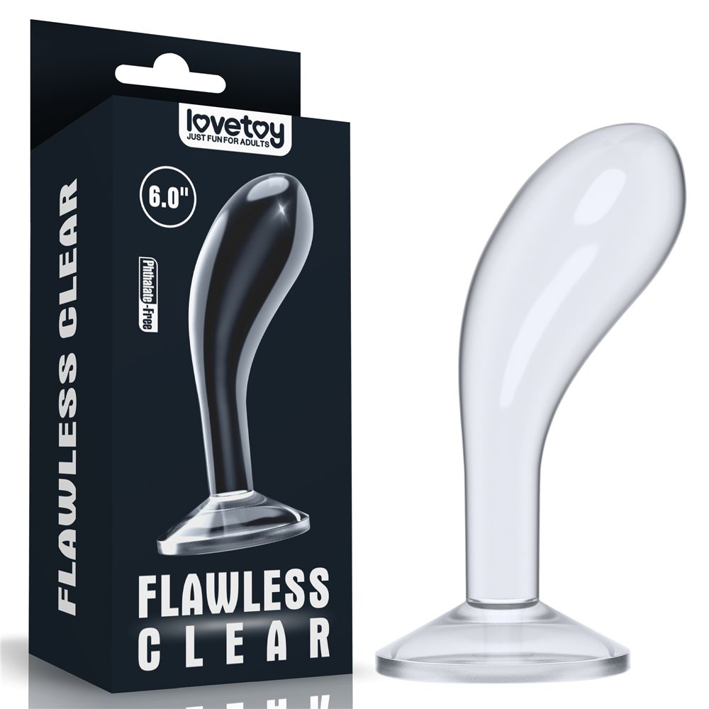 Купить Прозрачный стимулятор простаты Flawless Clear Prostate Plug - 15 см. в Москве.