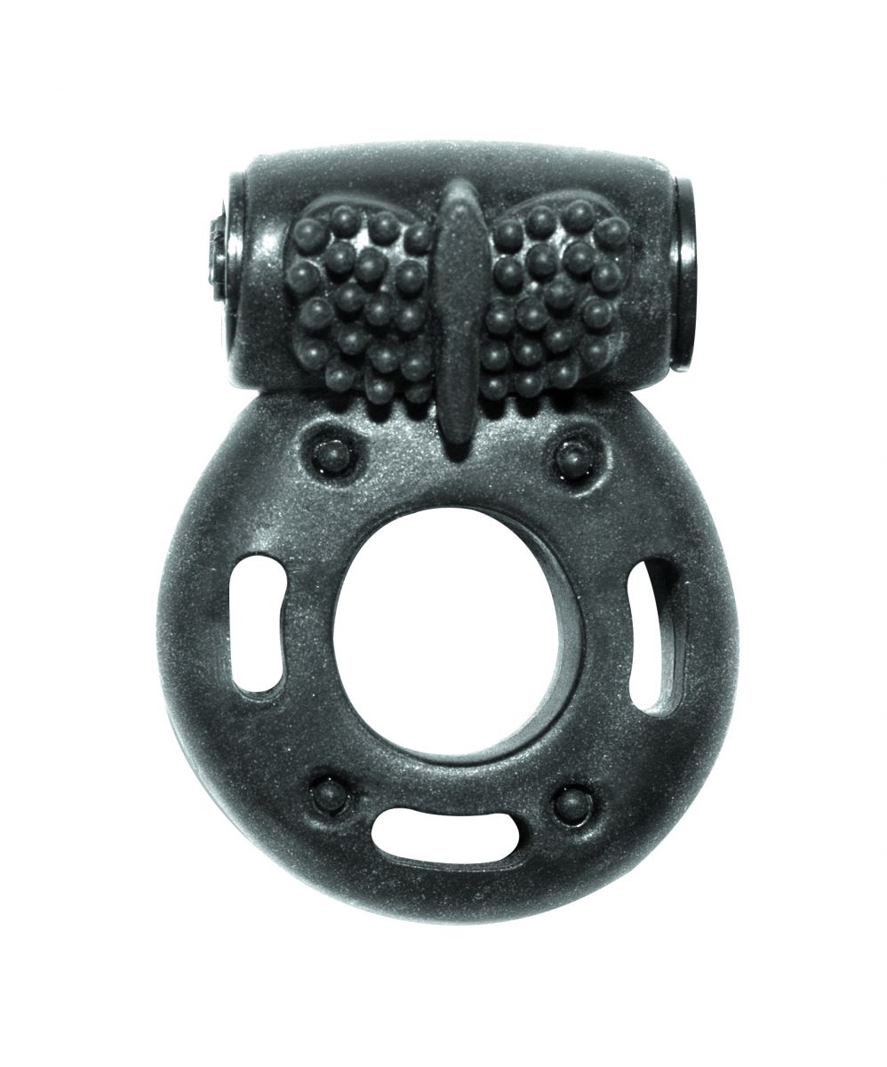 Купить Черное эрекционное кольцо с вибрацией Rings Axle-pin в Москве.