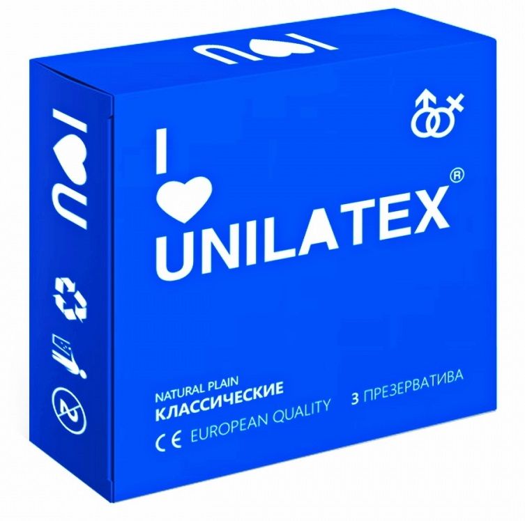 Купить Классические презервативы Unilatex Natural Plain - 3 шт. в Москве.