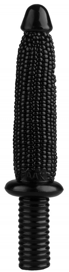 Купить Черный анальный реалистичный стимулятор  Кукуруза  - 33,5 см. в Москве.
