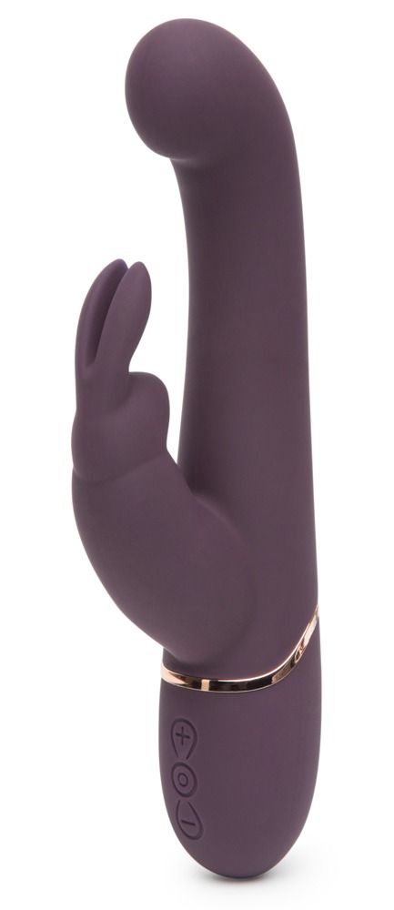 Купить Фиолетовый вибратор Fifty Shades Freed Come to Bed Rechargeable Slimline G-Spot Rabbit Vibrator - 22,2 см. в Москве.