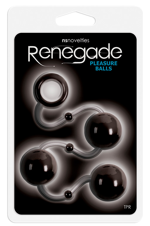 Купить Чёрные анальные шарики Renegade Pleasure Balls в Москве.