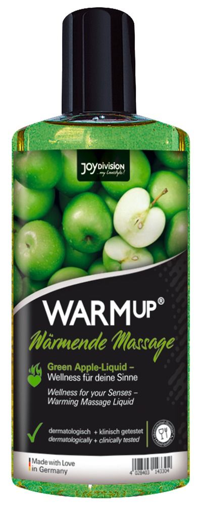 Купить Массажное масло WARMup Green Apple с ароматом яблока - 150 мл. в Москве.