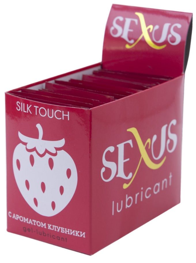 Купить Набор из 50 пробников увлажняющей гель-смазки с ароматом клубники Silk Touch Stawberry  по 6 мл. каждый в Москве.