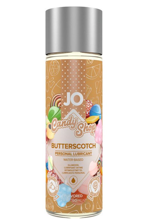 Купить Смазка на водной основе Candy Shop Butterscotch с ароматом ирисок - 60 мл. в Москве.
