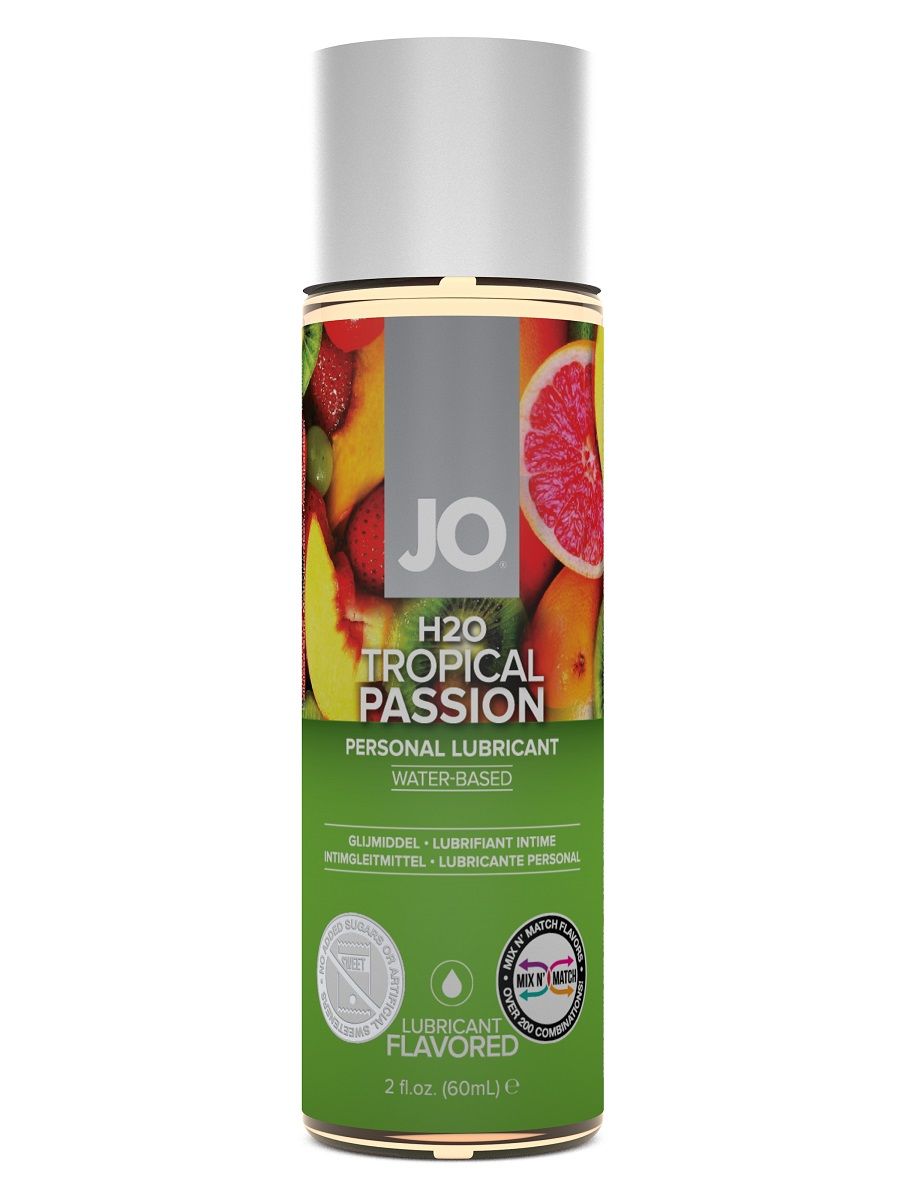 Купить Лубрикант на водной основе с ароматом тропических фруктов JO Flavored Tropical Passion - 60 мл. в Москве.