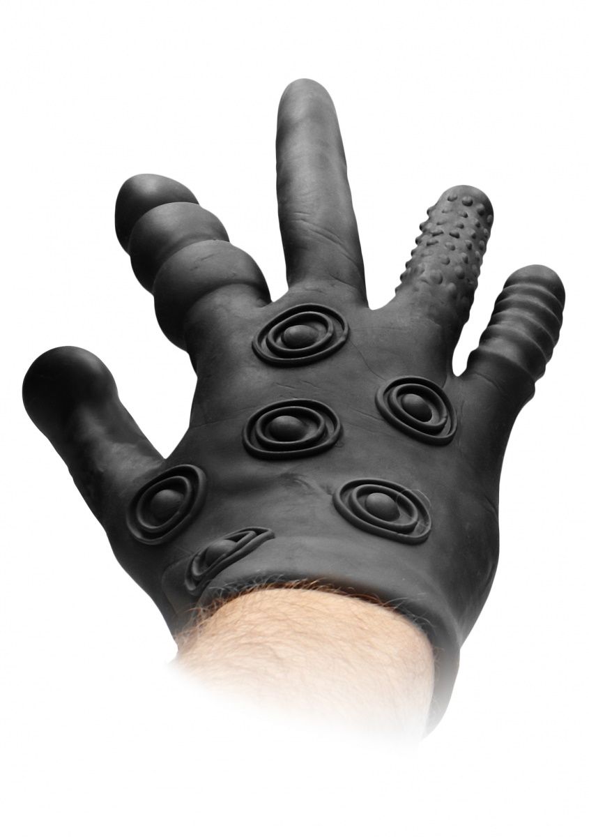 Купить Черная стимулирующая перчатка Stimulation Glove в Москве.