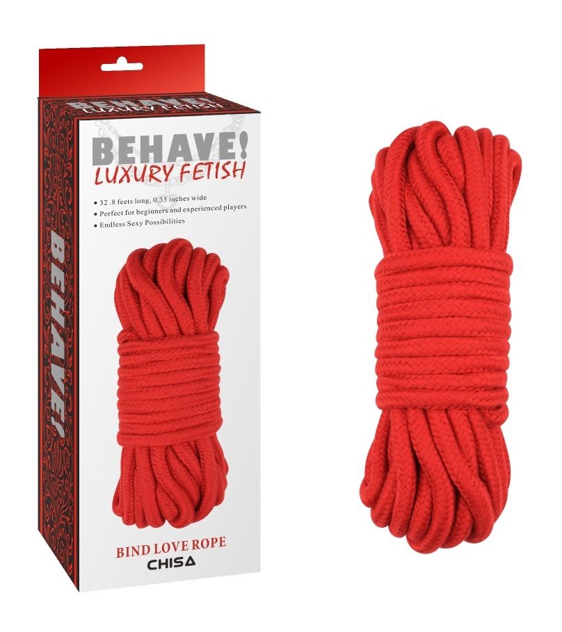 Купить Красная веревка для шибари Bing Love Rope - 10 м. в Москве.