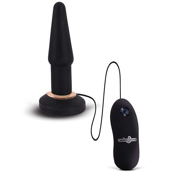 Купить Чёрная анальная вибропробка APEX BUTT PLUG SMALL BLACK - 14 см. в Москве.