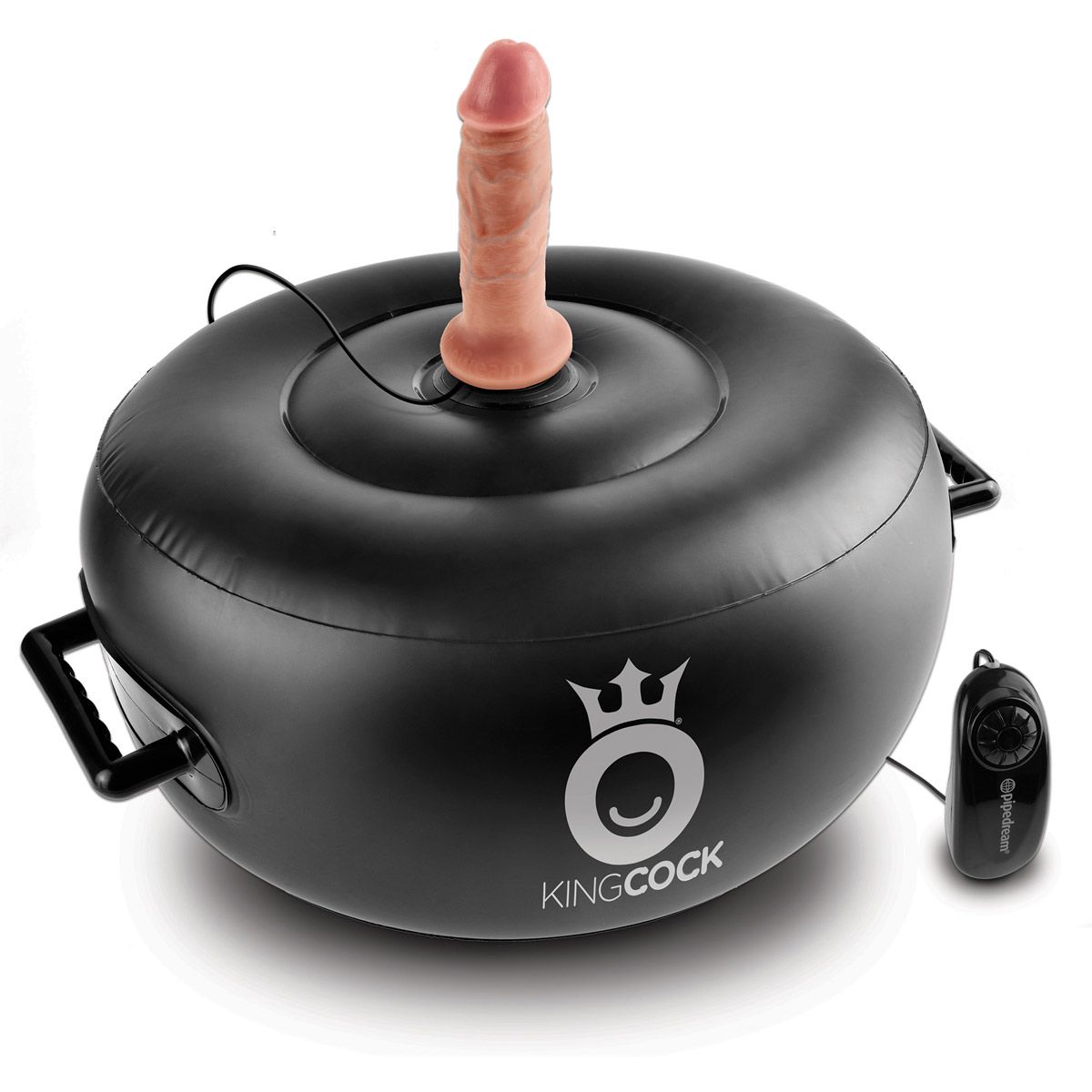 Купить Вибромассажер на воздушной подушке King Cock Vibrating Inflatable Hot Seat с двумя насадками в Москве.