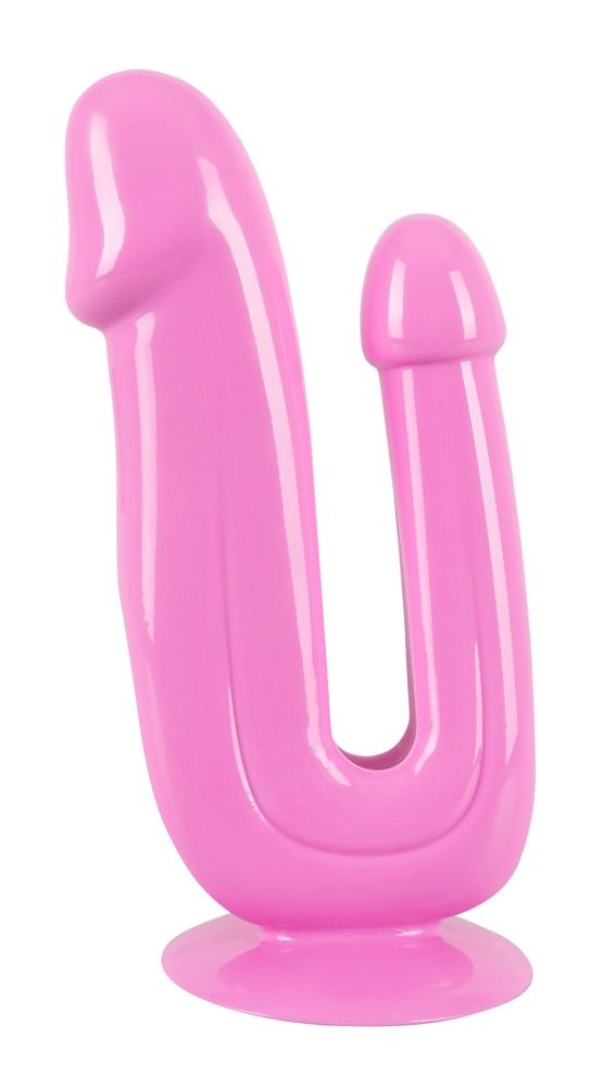 Купить Розовый анально-вагинальный фаллоимитатор - 17,5 см. в Москве.
