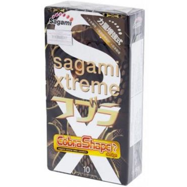 Купить Суженные к основанию презервативы Sagami Xtreme COBRA - 10 шт. в Москве.