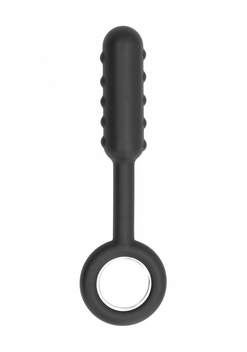 Купить Анальный стимулятор No.61 Dildo With Metal Ring - 18,2 см. в Москве.