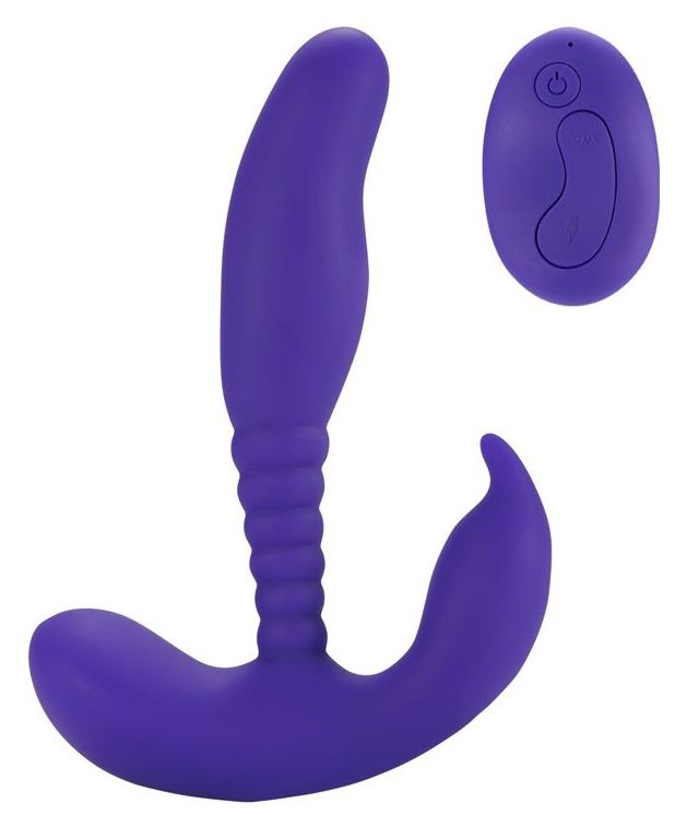 Купить Фиолетовый стимулятор простаты Remote Control Anal Pleasure Vibrating Prostate Stimulator - 13,5 см. в Москве.