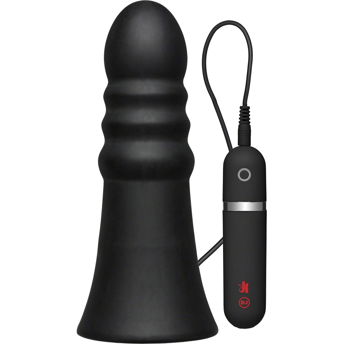 Купить Анальная вибропробка Kink Vibrating Silicone Butt Plug Ridged 8  - 20,32 см. в Москве.