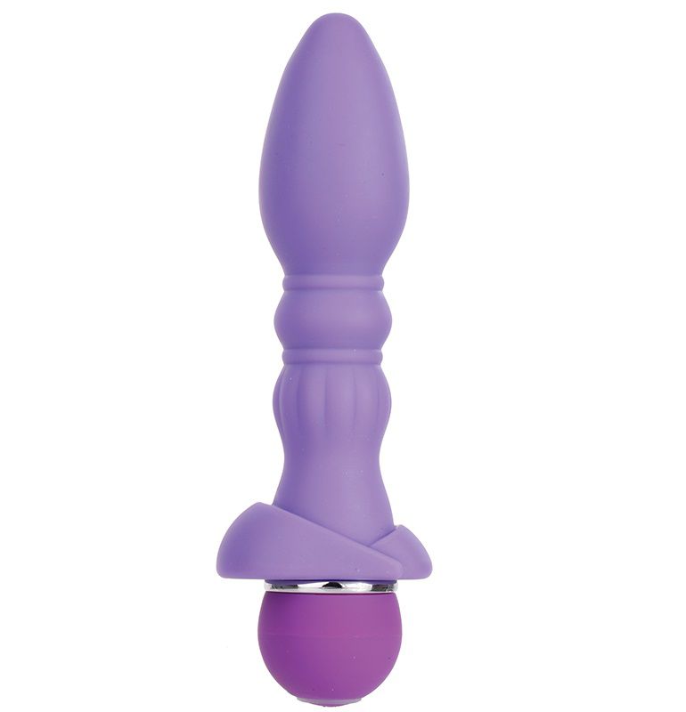 Купить Фиолетовый вибромассажер для анальной стимуляции PURRFECT SILICONE ANAL VIBRATOR - 13 см. в Москве.