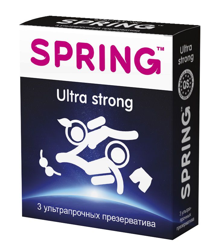 Купить Ультрапрочные презервативы SPRING ULTRA STRONG - 3 шт. в Москве.