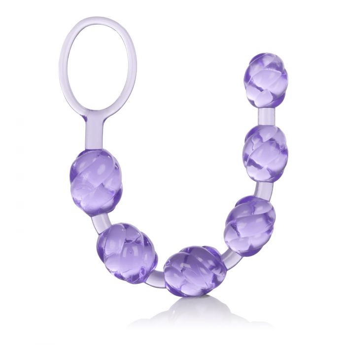 Купить Фиолетовая анальная цепочка Swirl Pleasure Beads - 20 см. в Москве.