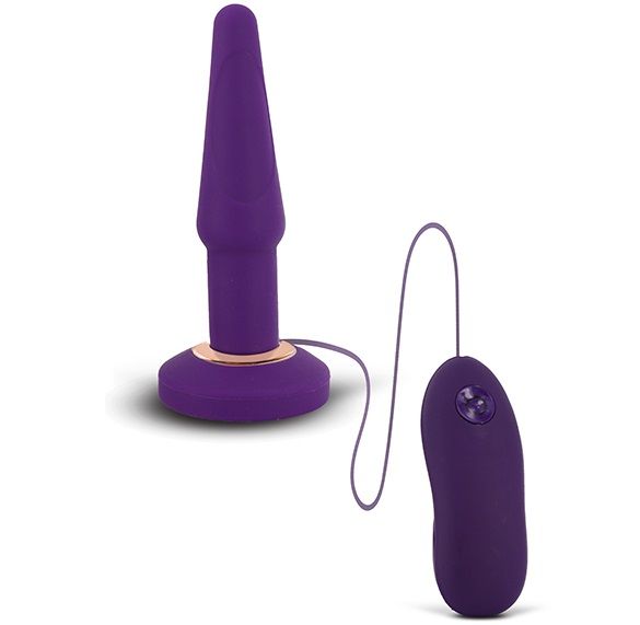 Купить Фиолетовая анальная вибропробка APEX BUTT PLUG SMALL PURPLE - 14 см. в Москве.