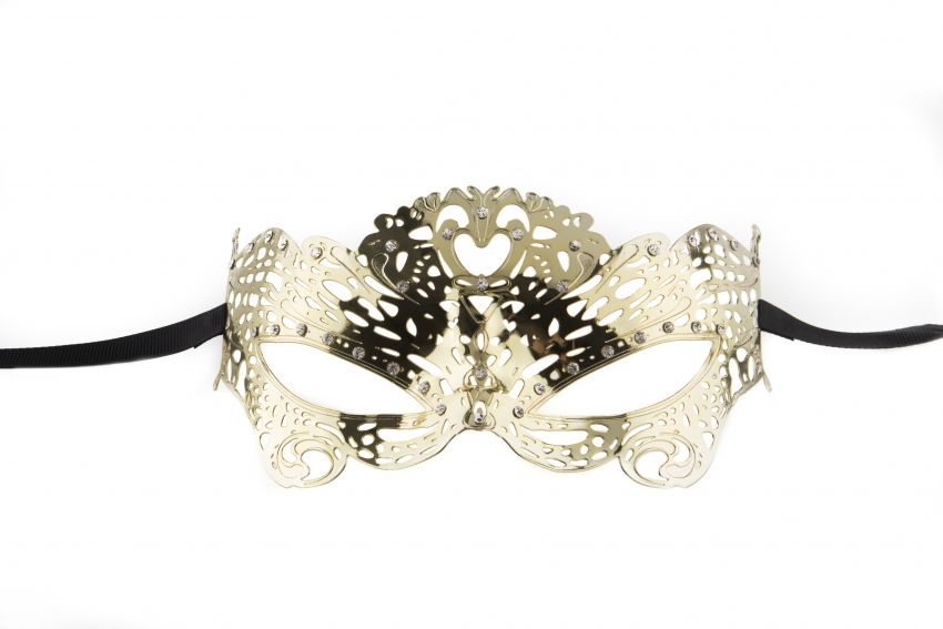 Купить Золотистая металлическая маска Butterfly Masquerade Mask в Москве.
