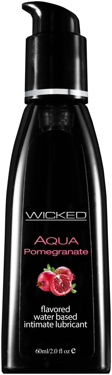 Купить Лубрикант с ароматом граната Wicked Aqua Pomegranate - 60 мл. в Москве.