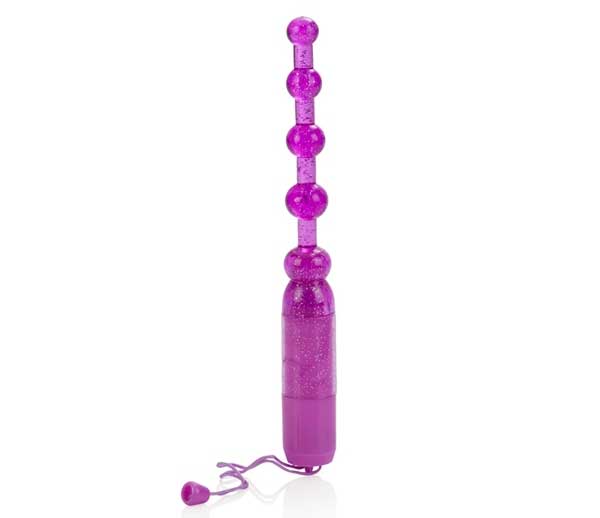 Купить Фиолетовая анальная цепочка Waterproof Vibrating Pleasure Beads в Москве.