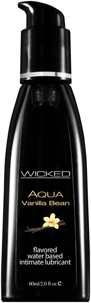 Купить Лубрикант с ароматом ванильных бобов Wicked Aqua Vanilla Bean - 60 мл. в Москве.