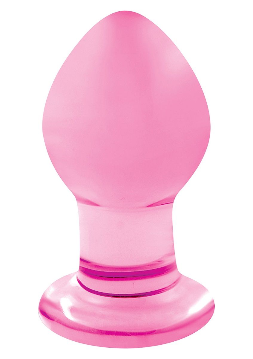Купить Малая розовая стеклянная анальная пробка Crystal Small - 6,2 см. в Москве.
