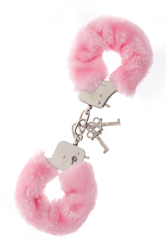 Купить Металлические наручники с розовой меховой опушкой METAL HANDCUFF WITH PLUSH PINK в Москве.