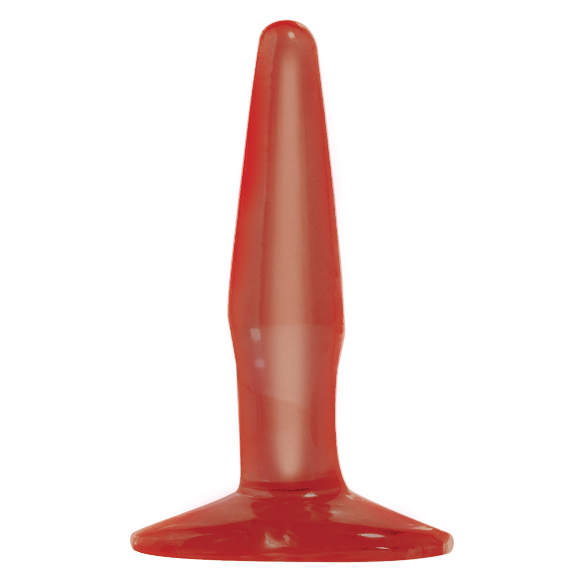 Купить Маленькая красная анальная пробка Basix Rubber Works Mini Butt Plug - 10,8 см. в Москве.