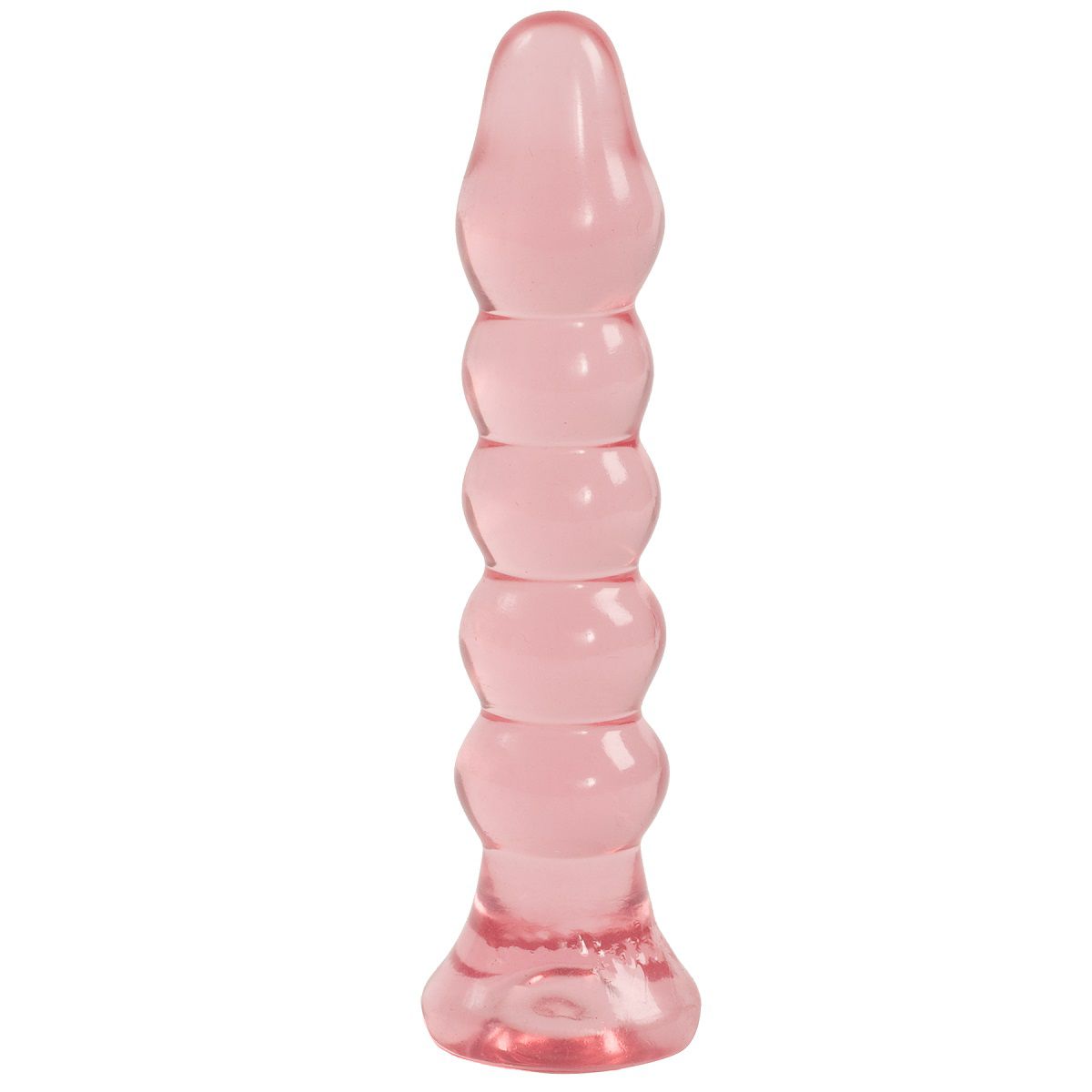 Купить Анальная елочка из розового геля Crystal Jellies Anal Plug Bumps - 15,2 см. в Москве.