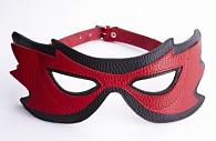 Купить Красно-чёрная маска на глаза с разрезами в Москве.