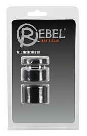 Купить Набор из 3 колец для утяжки мошонки Rebel Ball Stretching Kit в Москве.